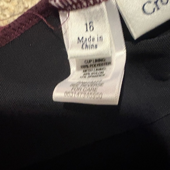 Croft & Barrow Burgundy Ruched Swimsuit - Picture 5 of 7